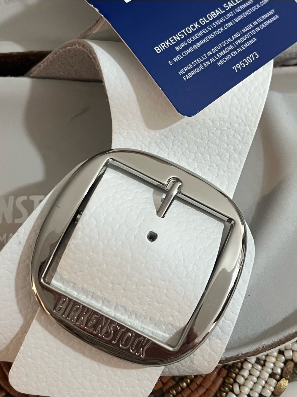 Birkenstock Madrid Big Buckle Sandals White - Picture 5 of 6